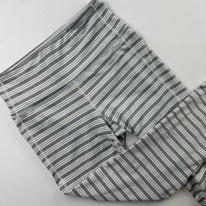 Athleta Gray & White Striped Chaturanga Capri Leggings Sz Small Activewear EUC